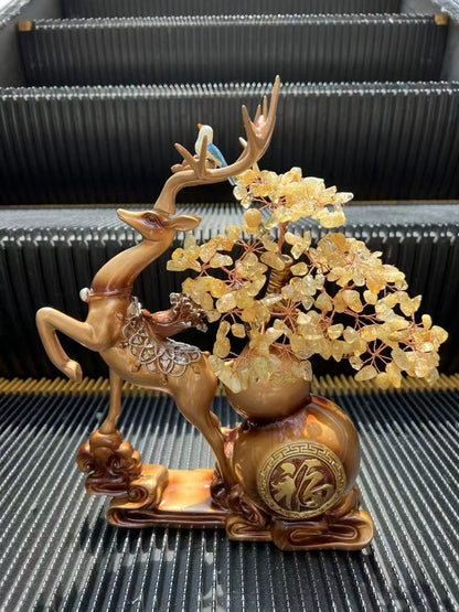 Deer Shape Crystal Tree