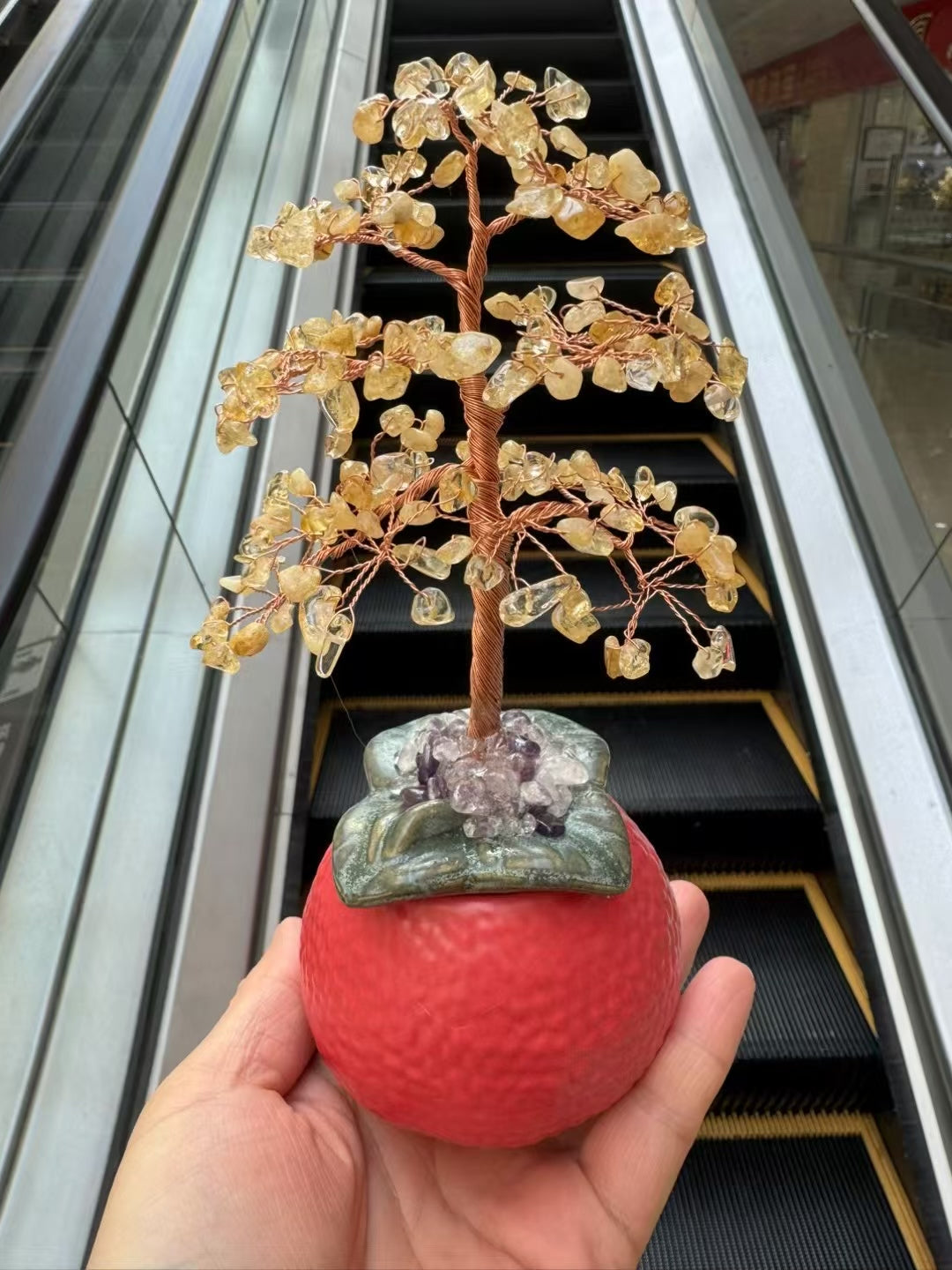 Persimmon Shape Crystal Tree