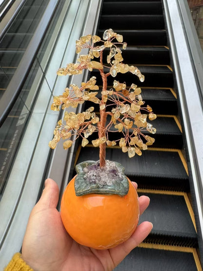 Persimmon Shape Crystal Tree